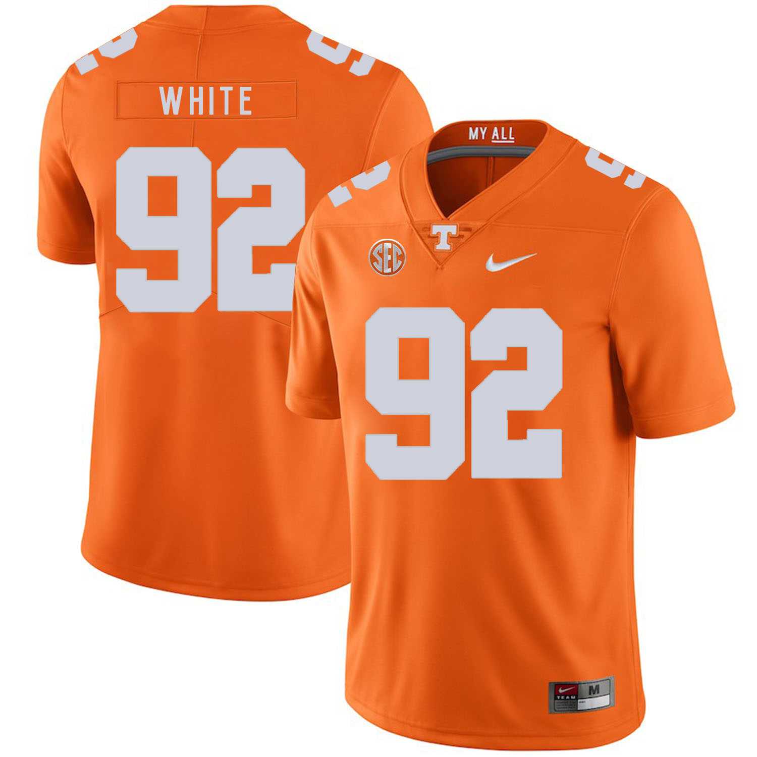 Tennessee Volunteers #92 Reggie White Orange Nike College Football Jersey